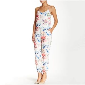 Theory Floral silk jumpsuit